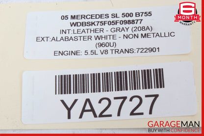 03-12 Mercedes W211 E320 E550 G55 AMG Steering Wheel Airbag Air Bag Brown