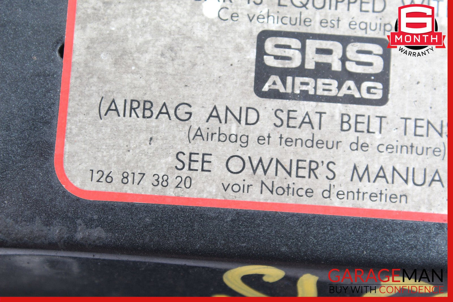 90-02 Mercedes R129 500SL SL500 SL320 300SL Upper Radiator Support Tie Bar OEM