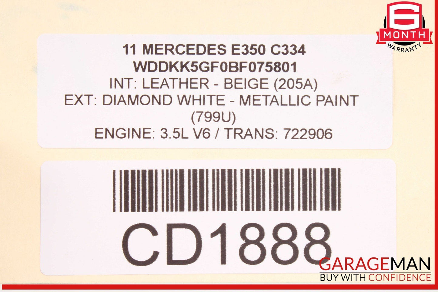 10-16 Mercedes W212 E350 RWD 7G Automatic Transmission Assembly 722.906 OEM