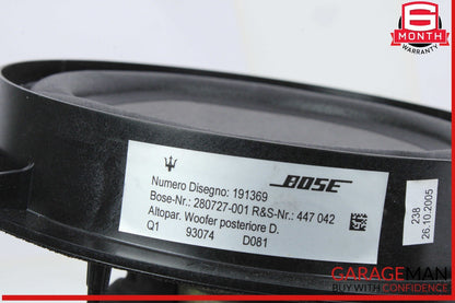 03-13 Maserati Quattroporte M139 Audio Sound Speaker Rear Left & Right Side Set