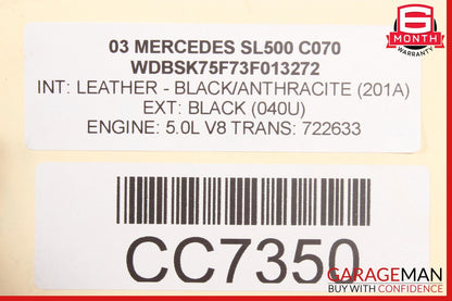 03-06 Mercedes R230 SL500 RWD Engine Motor Block Assembly OEM 150k