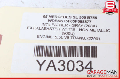 03-06 Mercede R230 SL500 SL55 AMG Front Left Hydraulic Shock Strut Absorber OEM