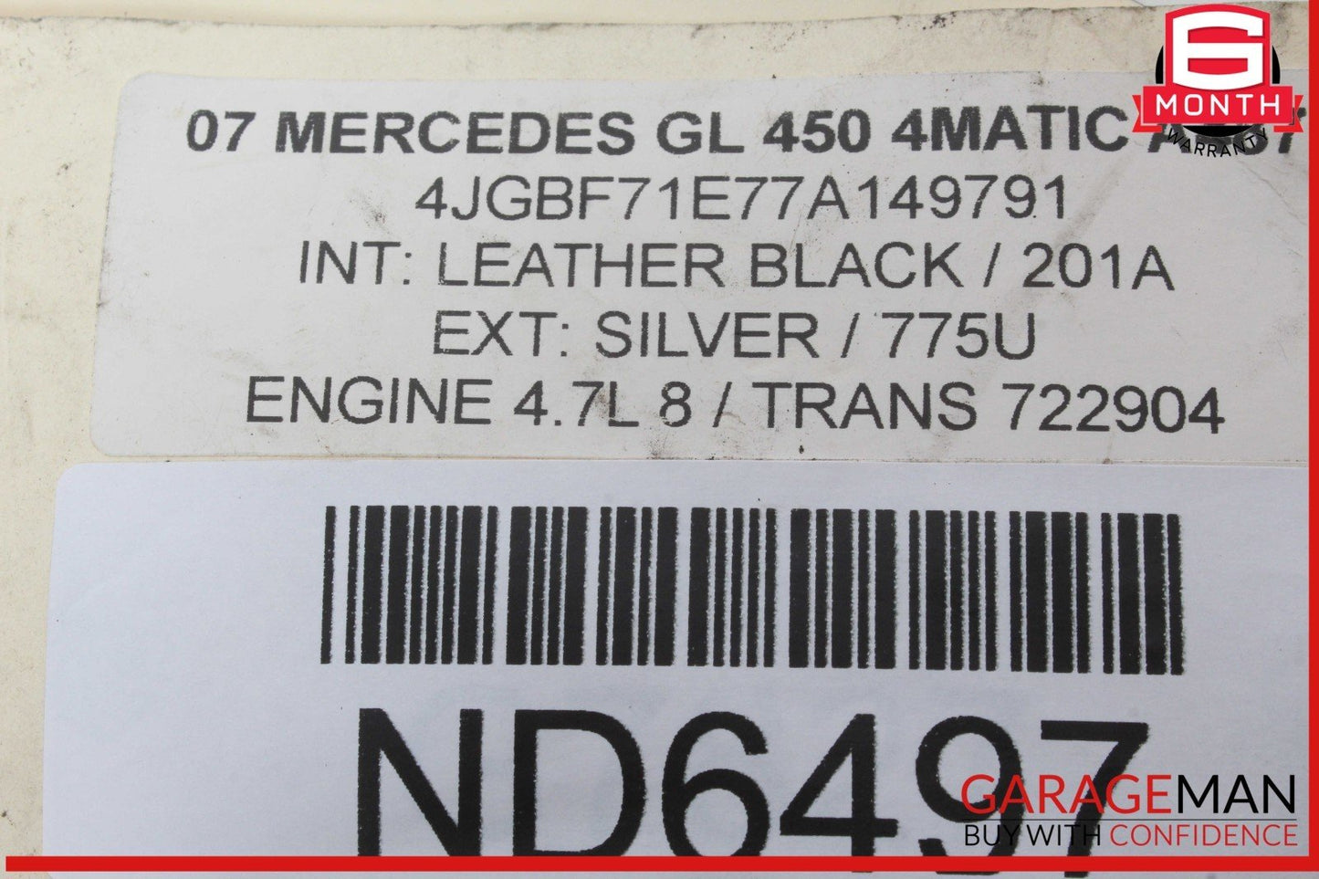 06-08 Mercedes X164 GL450 4MATIC Comand Head Unit Headunit Navigation Radio OEM