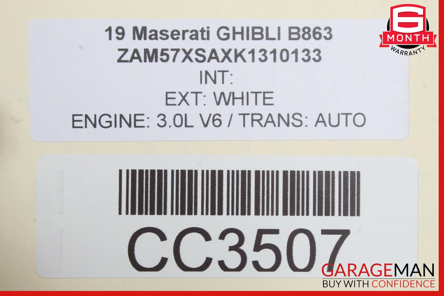 17-22 Maserati Ghibli M157 Front Left Side Top Upper Seat Cushion OEM
