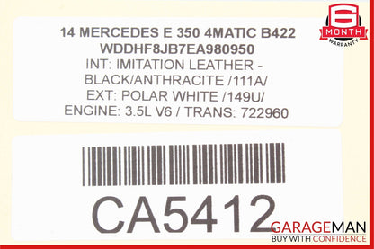 12-16 Mercedes W212 E350 E550 Sedan Rear Left Door Lock Latch Actuator OEM