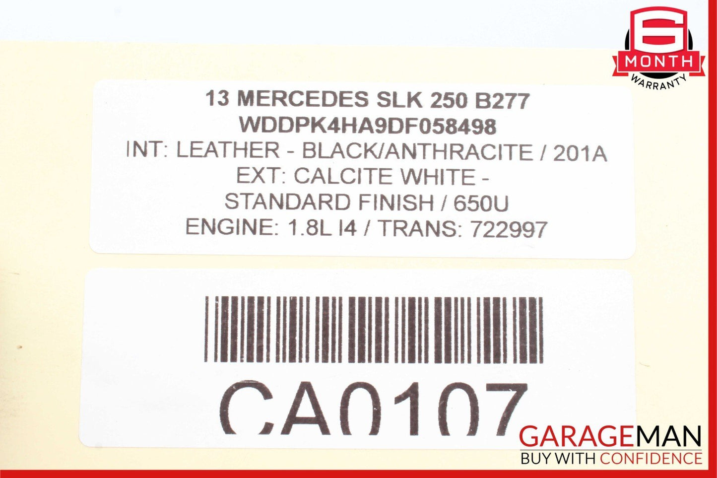 12-16 Mercedes R172 SLK250 Front Left & Right Side Brake Caliper Calipers Set