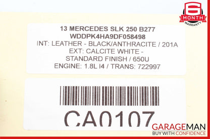 12-16 Mercedes R172 SLK250 Front Left & Right Side Brake Caliper Calipers Set
