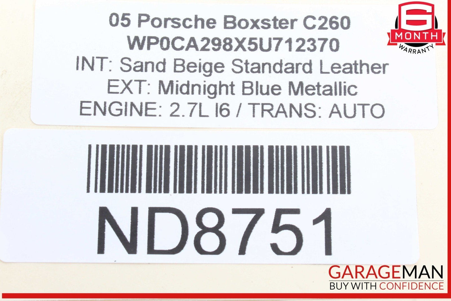 05-12 Porsche Boxter 987 Front Right Wheel Spindle Knuckle Hub Bearing OEM