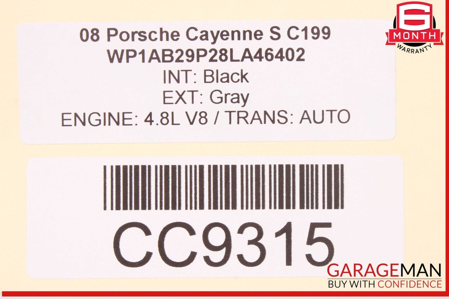 03-10 Porsche Cayenne 955 957 Rear Right Side Interior Door Panel Trim Cover OEM