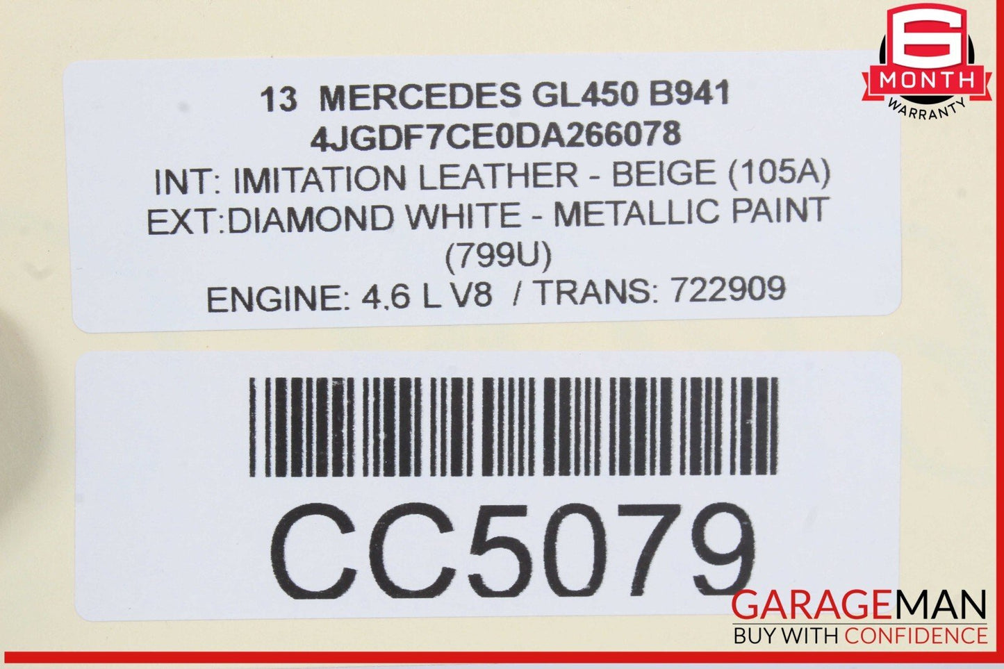 13-16 Mercedes X166 GL450 GL350 Front Right Side Interior Door Panel Assy OEM