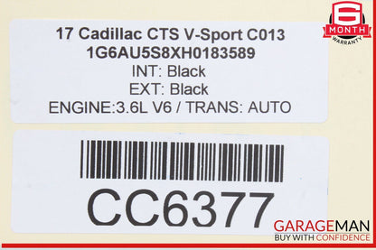 14-19 Cadillac CTS Front Left Driver Side Exterior Door Shell Panel Black OEM
