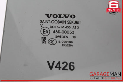 18-25 Volvo XC60 Rear Left Driver Side Door Window Glass OEM