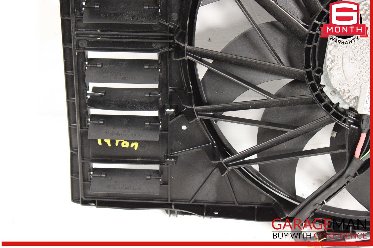 10-16 Porsche Panamera 970 Radiator Engine Electric Cooling Fan Shroud Assy OEM