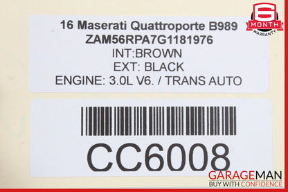 14-17 Maserati Quattroporte M156 Rear Seat Cushion Bottom Lower Brown OEM