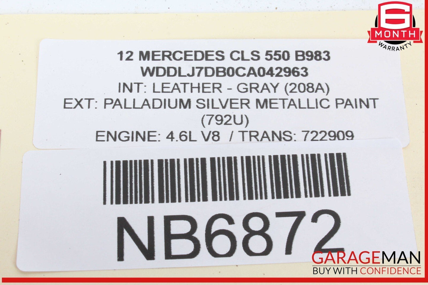 12-18 Mercedes W218 CLS550 Rear Left Side Door Window Regulator Motor Assembly