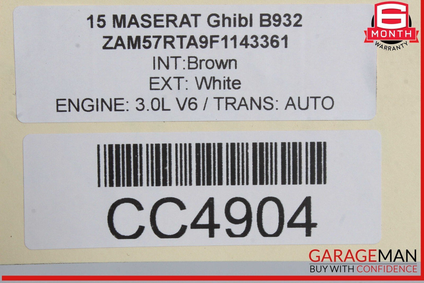 14-17 Maserati Ghibli M157 Upper Panoramic Sunroof Sliding Roof Rail Frame Glass