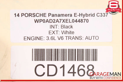 10-16 Porsche Panamera 970 Rear Right Side Interior Door Panel Leater OEM