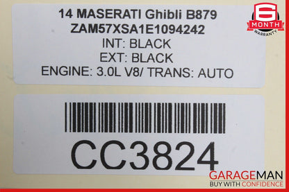 14-17 Maserati Ghibli M157 Rear Bench Lower Bottom Seat Cushion Cover Brown OEM