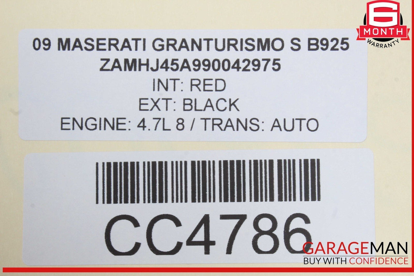 08-12 Maserati GranTurismo M145 Rear Right Side Lower Bottom Seat Cushion OEM