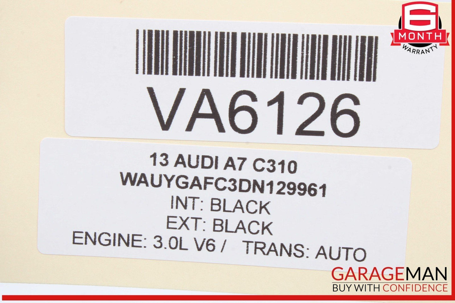 12-18 Audi A7 A6 Rear Left Driver Side Exterior Door Handle Black 4H0837885 OEM
