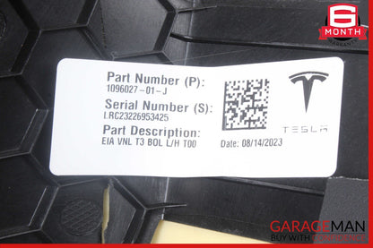 17-23 Tesla Model 3 Rear Right Passenger Seat Bolster Black 1096027-01-J OEM