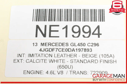 12-18 Mercedes X166 GL450 GL550 Front Right or Left Engine Timing Chain Plate