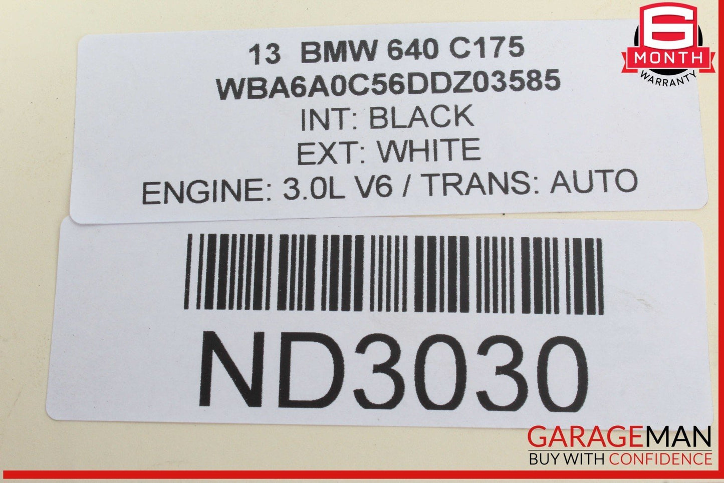 12-18 BMW 640i 650i Rear Right Side Spindle Knuckle Wheel Hub w/ Rotor Disc OEM