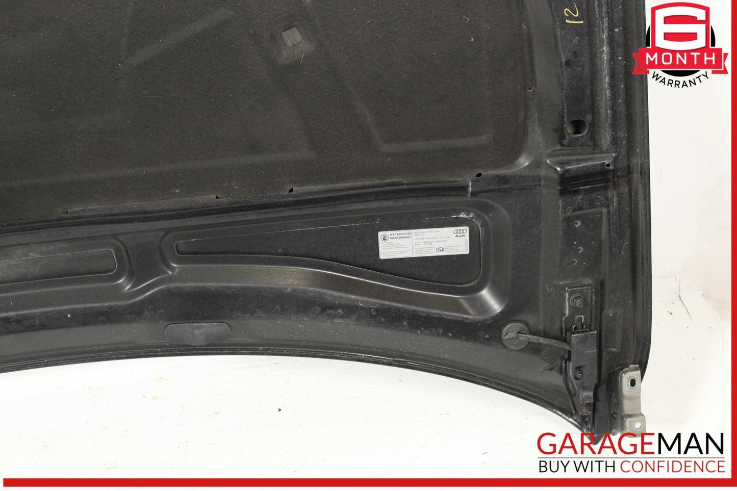 09-16 Audi S4 A4 Front Hood Shell Bonnet Panel Black OEM