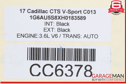 14-19 Cadillac CTS Rear Right Passenger Side Exterior Door Shell Panel Black OEM
