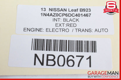 13-17 Nissan Leaf Steering Wheel OEM 48430-3NF1A