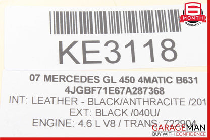 07-09 Mercedes X164 GL450 GL550 GL320 Rear Right Side Tail Light Taillight Lamp