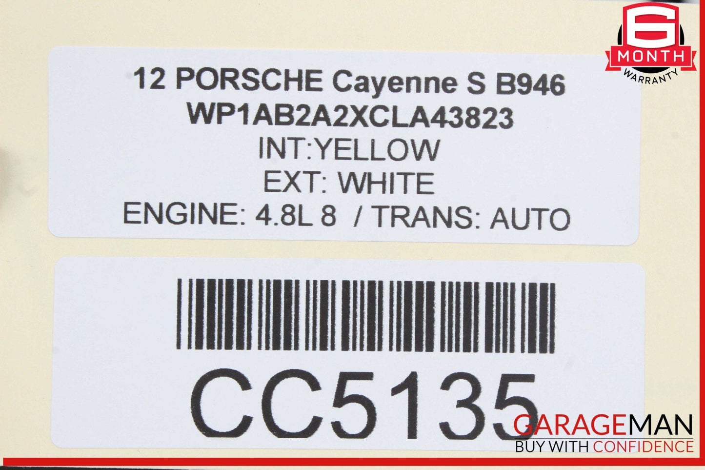11-18 Porsche Cayenne 958 Rear Left Driver Side Door Shell Assembly OEM
