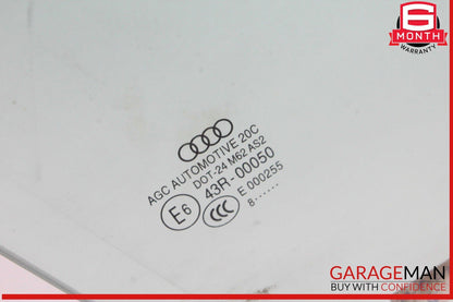 17-24 Audi Q7 Front Right Passenger Side Door Window Glass OEM