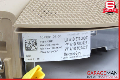 06-13 Mercedes X164 GL450 R500 R63 AMG Front Top Overhead Dome Light Lamp Brown
