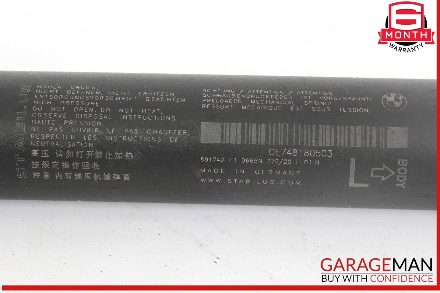 16-22 BMW X1 Rear Right and Rear Left Side Liftgate Shock Lift Support Strut OEM