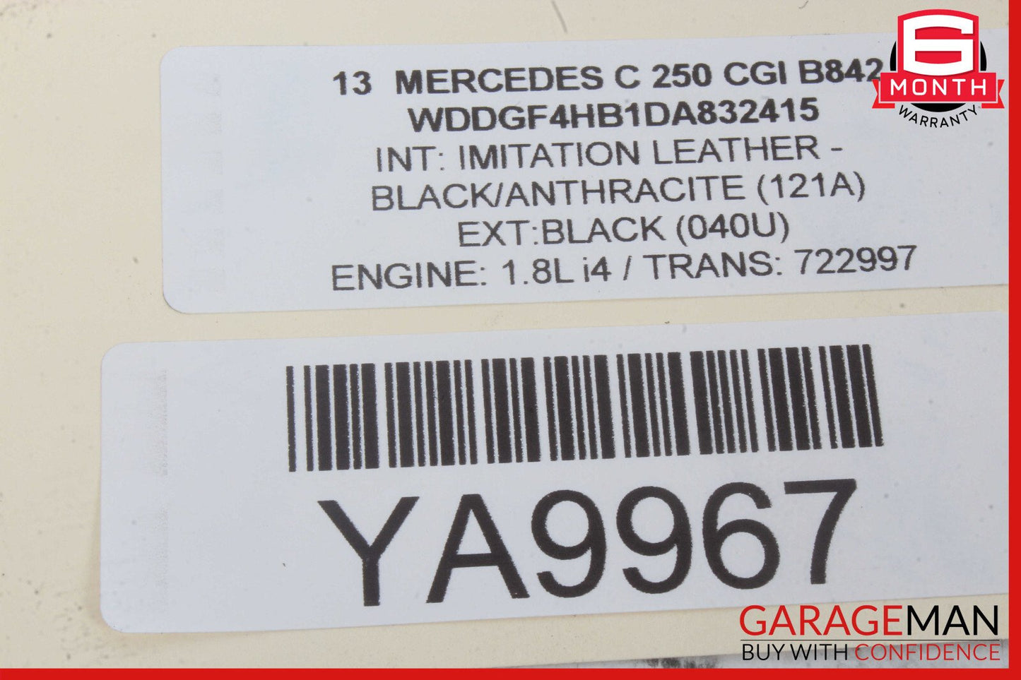 08-14 Mercedes W204 C300 C250 C63 AMG Overhead Dome Light Lamp 2049004701 OEM