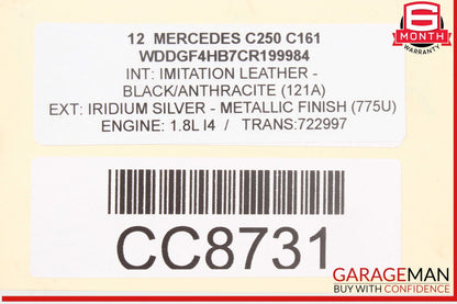 12-15 Mercedes W204 C250 SLK250 722.9 7G Automatic Transmission 722.997 OEM 107k