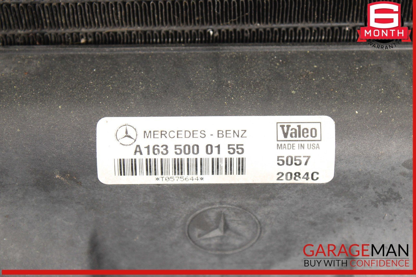 98-05 Mercedes W163 ML350 Engine Cooling Radiator AC A/C Condenser Assembly OEM