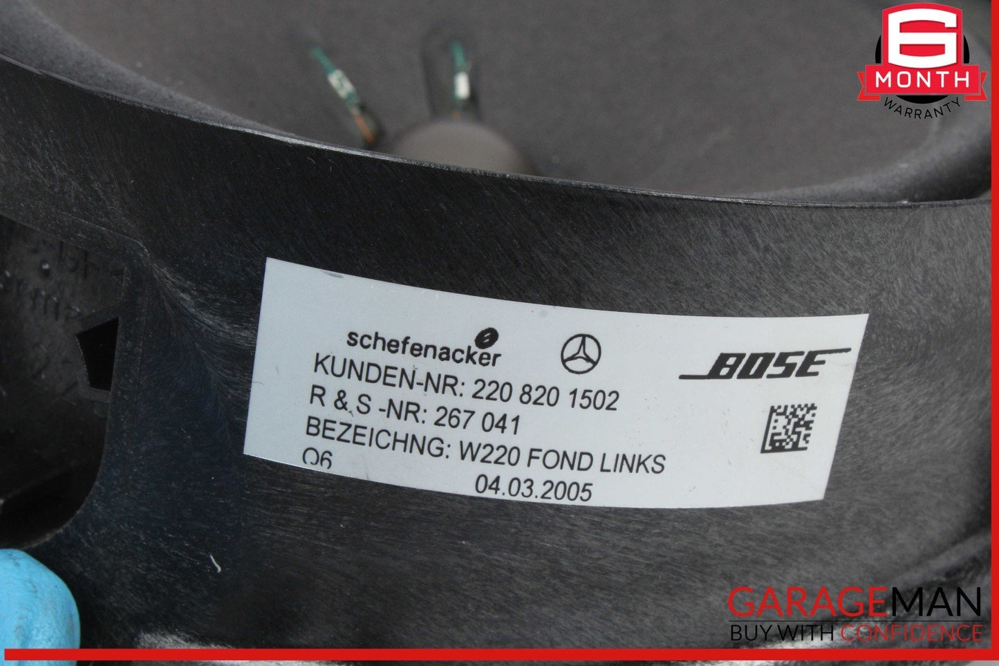 00-06 Mercedes W220 S430 Rear Left & Right Side Door Audio Sound Speaker Set OEM