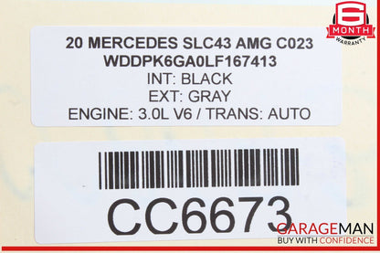 12-20 Mercedes R172 SLC43 AMG SLC300 Rear Rollover Bar Cover Trim Black OEM