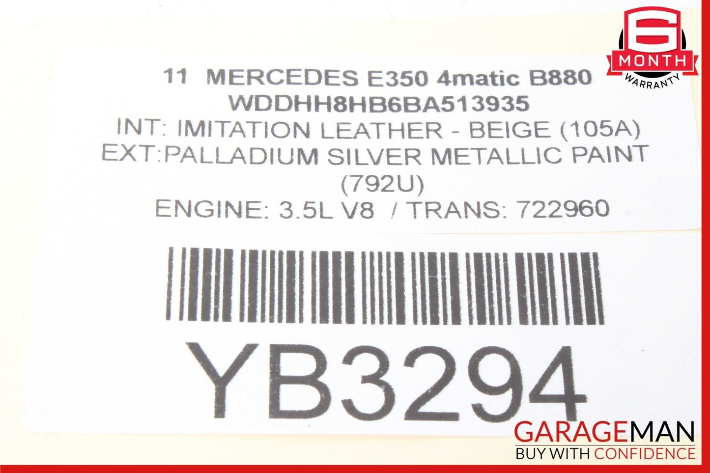 10-13 Mercedes W212 E350 E550 Seat Pump Compressed Air Reservoir Tank OEM