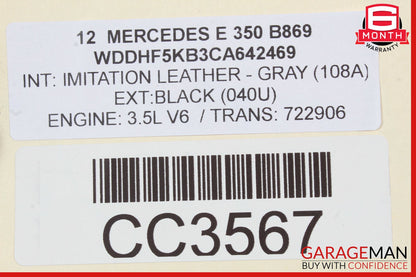 12-15 Mercedes W212 E350 C350 3.5L V6 RWD Engine Motor Block Assembly OEM 181k