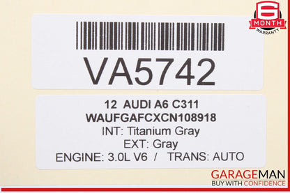 12-18 Audi A6 A7 Right Passenger Side Exterior Door Handle Gray 4H0837886 OEM