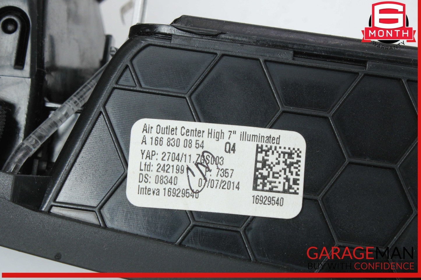 12-16 Mercedes X166 GL550 ML400 Dash Dashboard Center A/C Air Bezel Trim OEM
