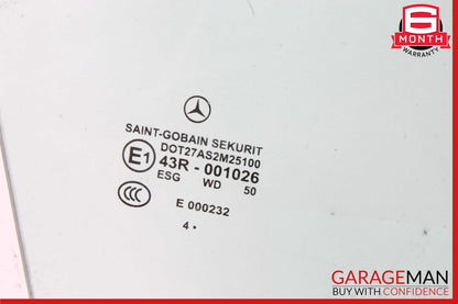 03-12 Mercedes R230 SL500 SL55 AMG Front Right Side Door Window Glass Clear OEM