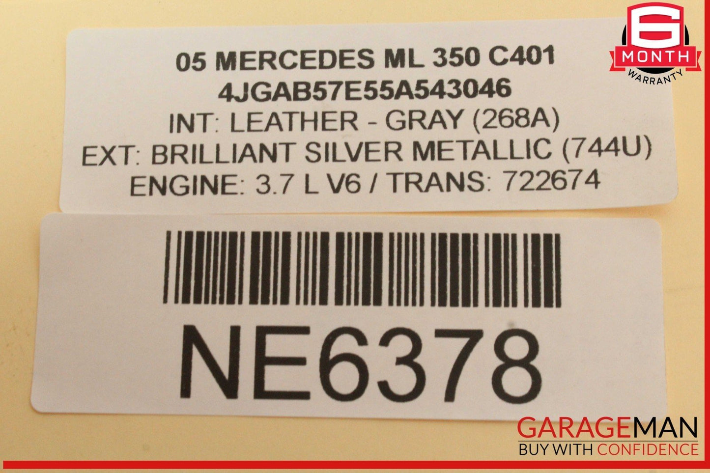 98-05 Mercedes W163 ML350 ML500 6 Disc Disk CD Changer 1638203889 OEM