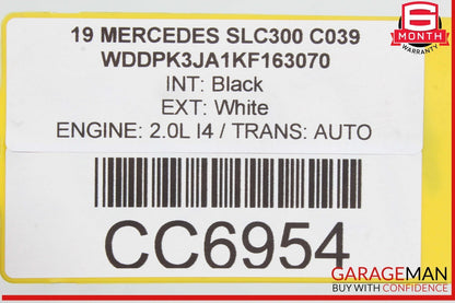 17-20 Mercedes R172 SLC300 SLC43 AMG Rear Bumper Cover Assembly White OEM