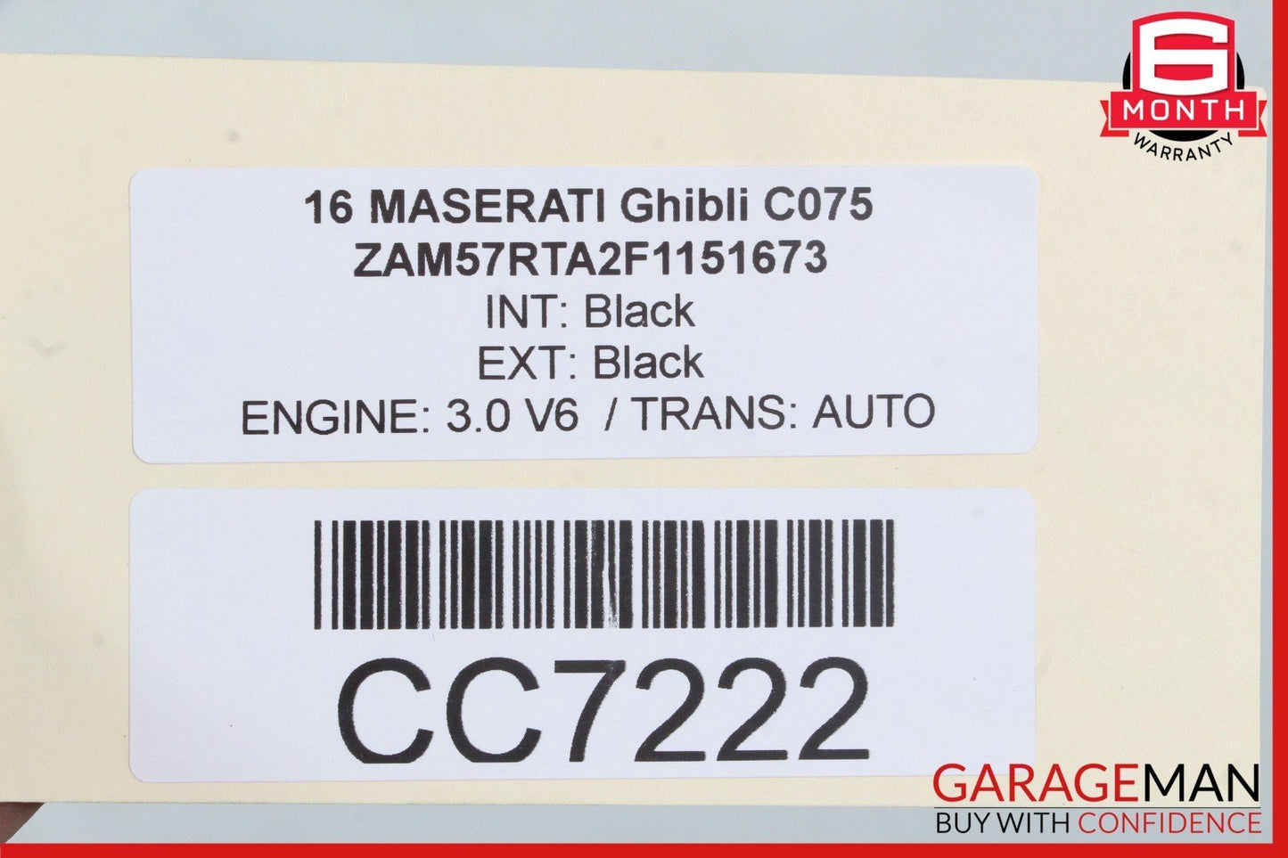 14-17 Maserati Ghibli Rear Deck Shelf Packege Tray Trim Panel Shell OEM