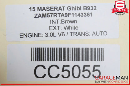 17-22 Maserati Ghibli M157 Front Left Lower Bottom Seat Cushion OEM