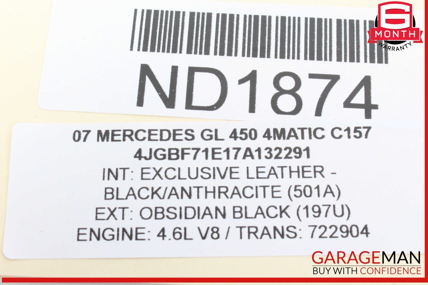 07-08 Mercedes X164 GL450 4MATIC Front Left Driver Side Door Rear View Mirror